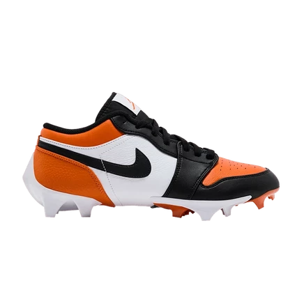 Детские бутсы Air Jordan 1 Low TD Cleat Shattered Backboard, оранжевые