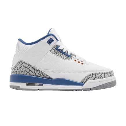 Детские кроссовки Air Jordan 3 Washington Wizards, белые
