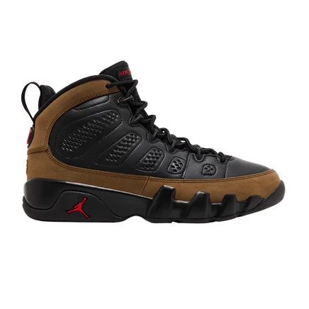 Детские кроссовки Air Jordan 9 Retro GS «Olive», черные
