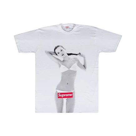 Унисекс футболка Supreme Kate Moss 10th, белая