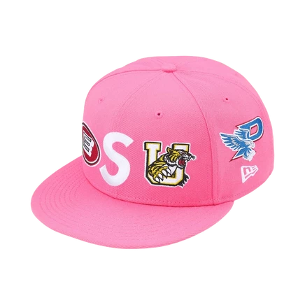 Кепка Supreme New Era Mascots S Logo, розовая