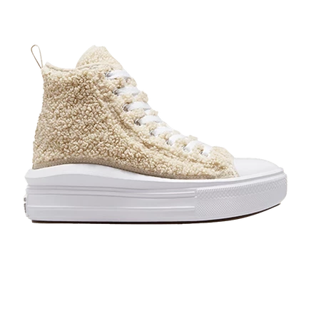 Детские кеды converse chuck taylor platform gs, кремовые