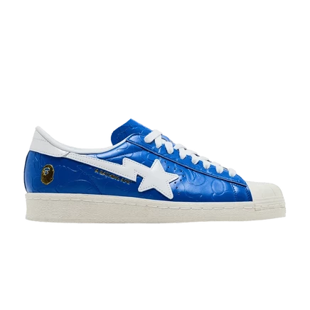 Кроссовки BAPE x adidas Superstar Vintage, синие/белые