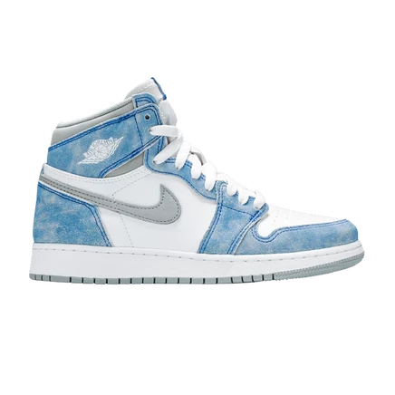 Детские кроссовки Air Jordan 1 Retro High OG GS, голубые