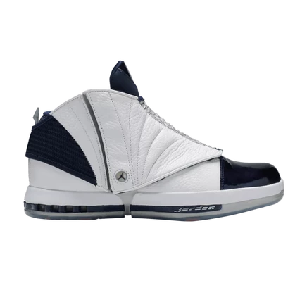 Кроссовки Air Jordan 16 Retro Midnight Navy, белые