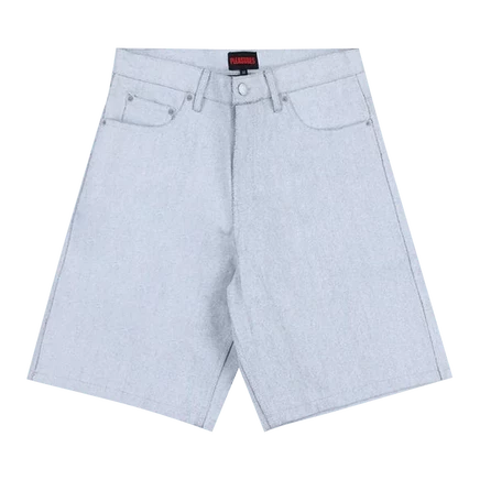 Унисекс джинсовые шорты Pleasures Whiteout, кремовые