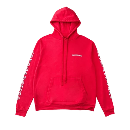 Толстовка с капюшоном Chrome Hearts 'Red' красного цвета