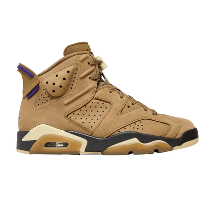 Женские кроссовки Air Jordan 6 Retro GORE-TEX из нубука, коричневые