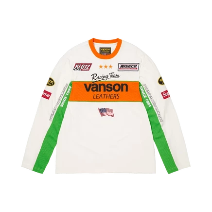 Лонгслив Supreme x Vanson Leathers, белый