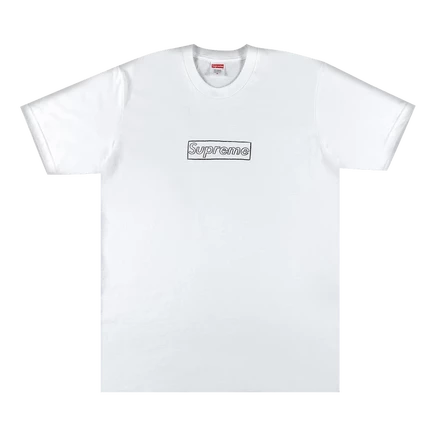 Унисекс футболка Supreme x Kaws «Chalk Logo», белая