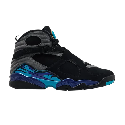 Кроссовки Air Jordan 8 Retro 2025 «Aqua», черно‑серые