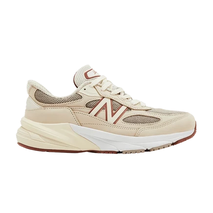 Кроссовки New Balance x Loro Piana 990v6 Made in USA, кремовые