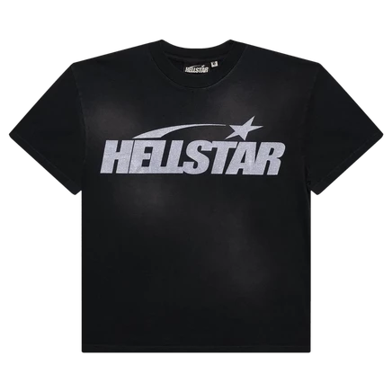 Мужская футболка Hellstar Glitter Logo, черная