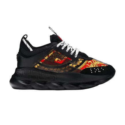 Кроссовки versace chain reaction, черные
