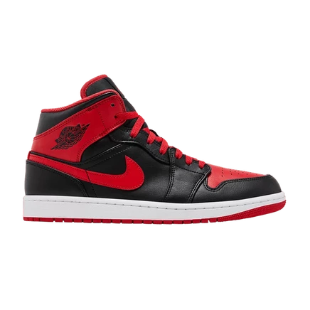 Кроссовки Air Jordan 1 Mid Alternate Bred, красные