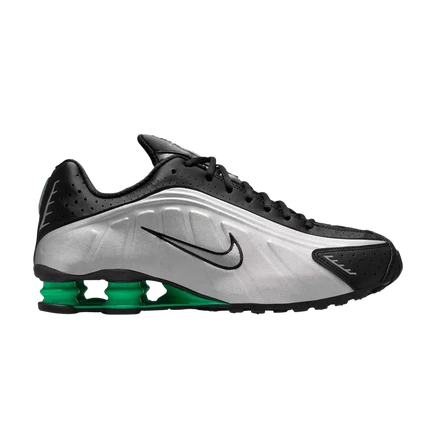 Кроссовки Nike Shox R4, зелено-серебристые