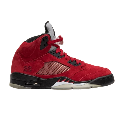 Кроссовки Air Jordan 5 Retro Raging Bull из замши, красные