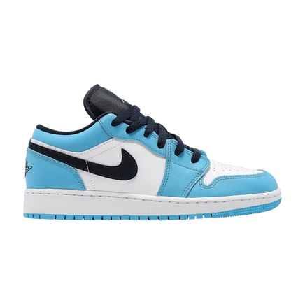 Детские кроссовки Air Jordan 1 Low, бело-голубые
