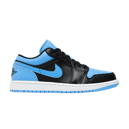 Кроссовки Air Jordan 1 Low University Blue, голубые
