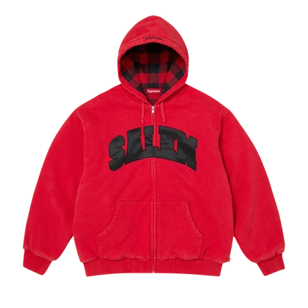 Мужская худи Supreme x Salem на молнии, красная