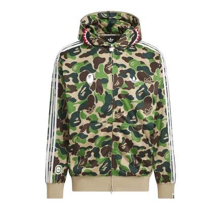 Куртка-худи Adidas x BAPE Shark Track, зеленая