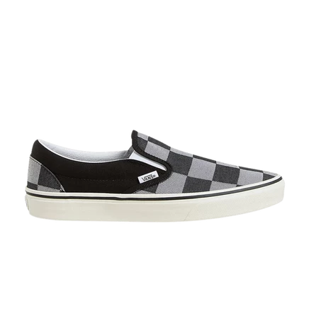 Слипоны Vans Classic Slip-On Black Large Checkerboard, черные