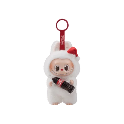 Фигурка виниловая POP MART Labubu серия The Monsters Coca‑Cola «Surprise Shake», белая