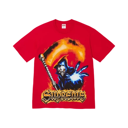 Унисекс футболка Supreme Grim Reaper, красная
