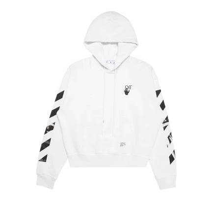 Худи Off-White Carav Arrow Over Hoodie, бело-черная