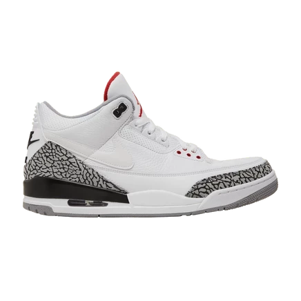 Кроссовки Air Jordan 3 Retro JTH NRG, бело-серые