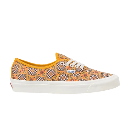 Кеды Vans Authentic 44 DX Checkerboard, оранжевые
