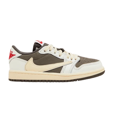 Детские кроссовки Air Jordan 1 Low Travis Scott коричневые