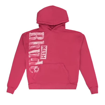 Толстовка Rhude x Kith с капюшоном 'Pink' розового цвета