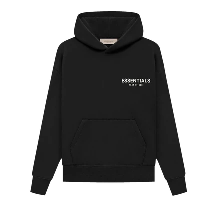 Детское худи Fear Of God Essentials Stretch Limo, черное
