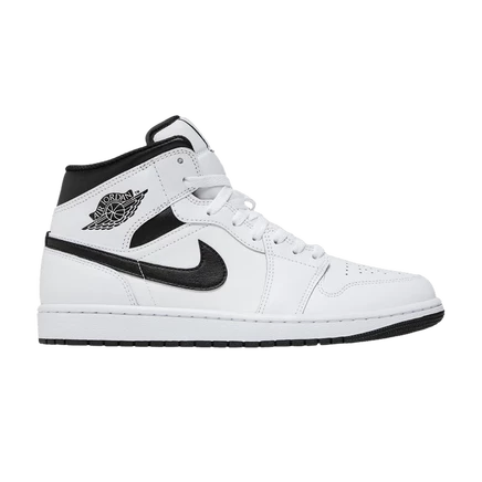 Кроссовки Air Jordan 1 Mid, бело-черные