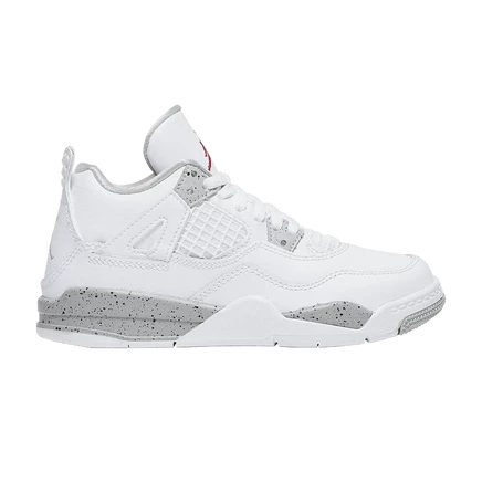 Детские кроссовки Air Jordan 4 Retro PS, бело-серые