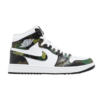 Кроссовки Air Jordan 1 High Golf Camo, зеленые