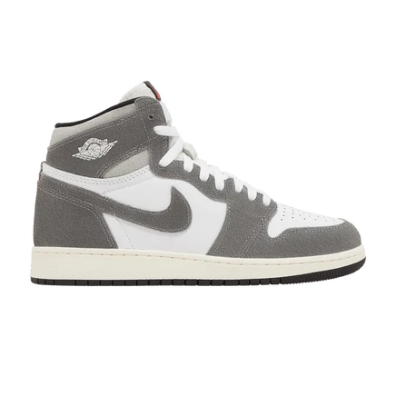 Детские кроссовки Air Jordan 1 Retro High OG «Washed Black», серые