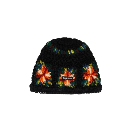 Шапка Supreme Crochet Beanie, черная