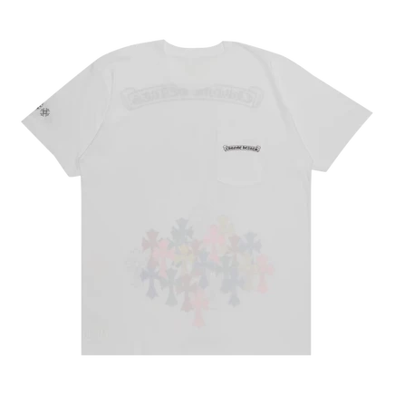 Футболка Chrome Hearts Multicolor Cross, белая