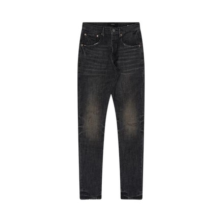 ФИОЛЕТОВЫЕ БРЕНДОВЫЕ джинсы P002 One Year 'Black' черного цвета