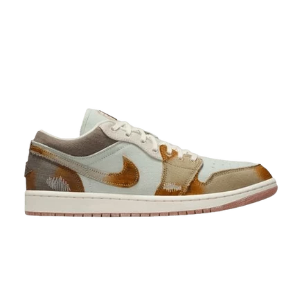 Кроссовки Air Jordan 1 Low Sail Light Bone, коричневые