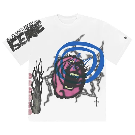 Футболка Cactus Jack x Fragment Sunrise, белая