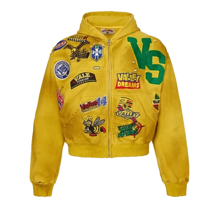 Мужское худи Vale Forever Doodle Zip Up, желтое