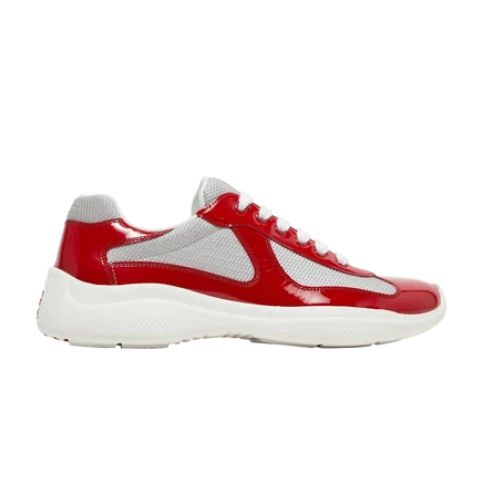 Кроссовки Prada America's Cup «Red Silver Patent», красные