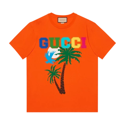 Футболка Gucci Palms, оранжевая