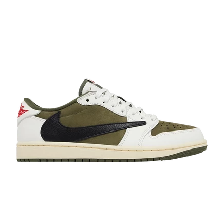 Кроссовки Air Jordan 1 Retro Low OG Travis Scott, зеленые