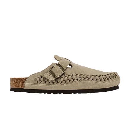 Мужские сабо Birkenstock Boston Braided x Kith, бежевые