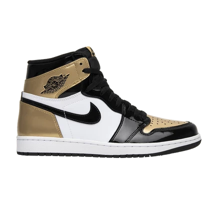 Кроссовки air jordan 1 retro high og nrg «gold toe», золотистые