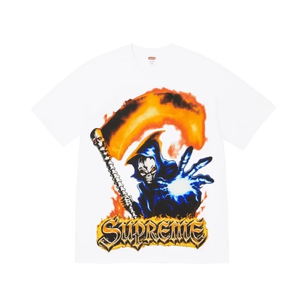 Мужская футболка Supreme Grim Reaper, белая